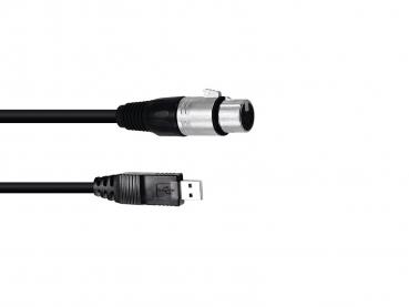 Omnitronic Interfacekabel USB/XLR(F) 5m schwarz