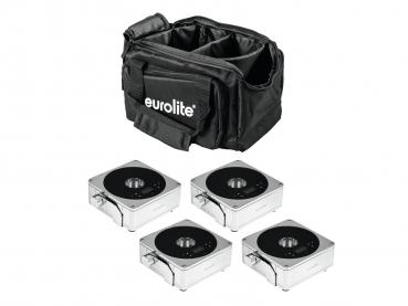 Eurolite Set 4x AKKU Flat Light 1 chrom + Soft-Bag